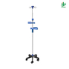 Hospital And Clinic Medical Adjustable Mobile IV Pole Drip Stand 4 Hook Infusion Stand with Haft And Tray
