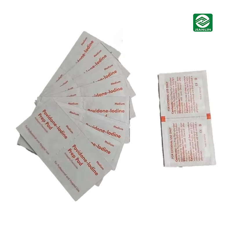 Non-Woven Medline Antiseptic Povidone Iodine Prep Pad and Lens Cleaning Wipes