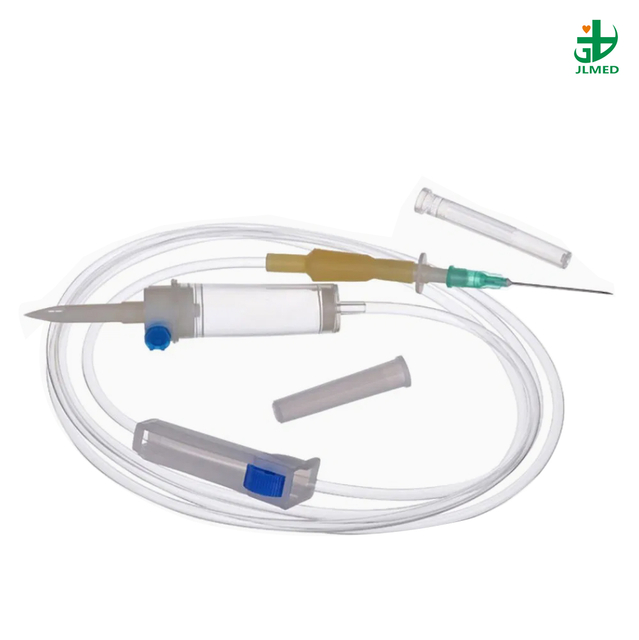Double Drip Chamber Blood Transfusion Set with Two Spike
