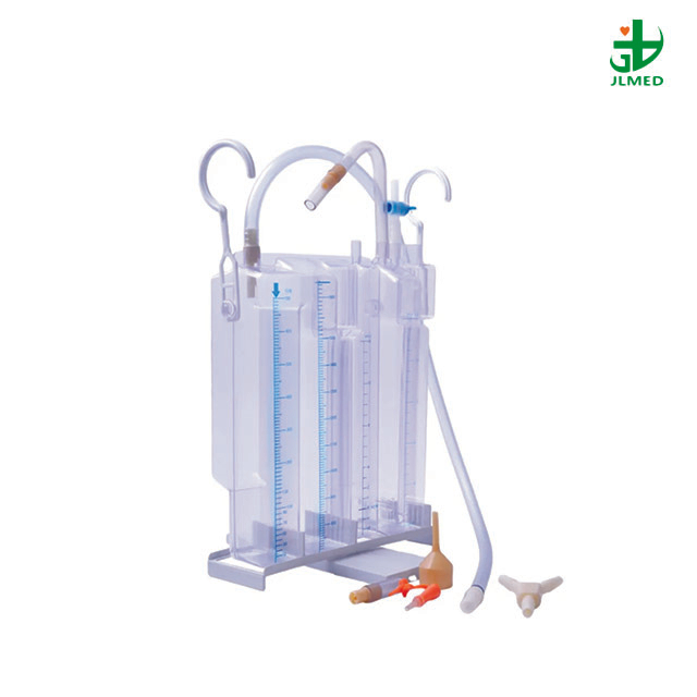 High Quality Medical Single Double Chambere PVC Disposable Thoracic Chest Drainage Bottle