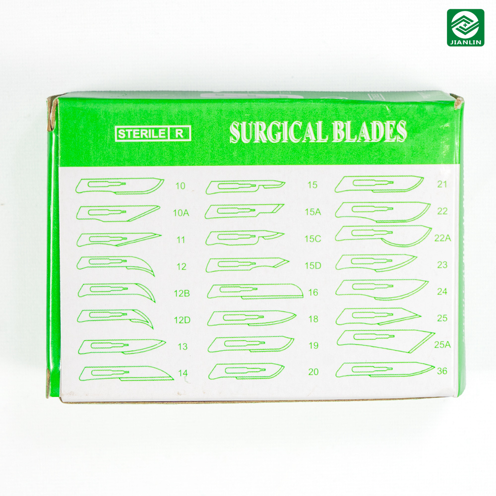 Disposable Sterile Carbon Steel Stainless Steel Safety Surgical Scalpel Blade for Hospital