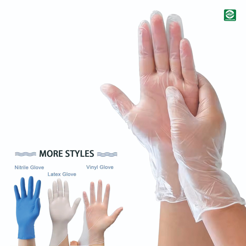 Disposable Transparent Medical Vinyl Gloves, Powder/Powder Free Examination Gloves