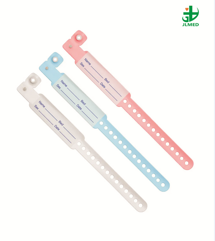 Medical Products Waterproof PVC Patient Disposable Write on ID Bracelets Medical Wristband Identification for Adults and Newborns