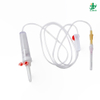 Double Drip Chamber Blood Transfusion Set with Two Spike