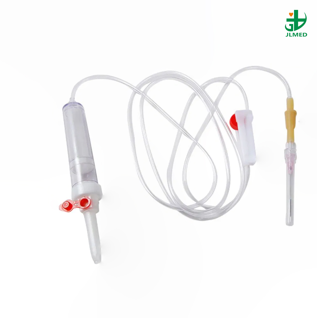 Double Drip Chamber Blood Transfusion Set with Two Spike