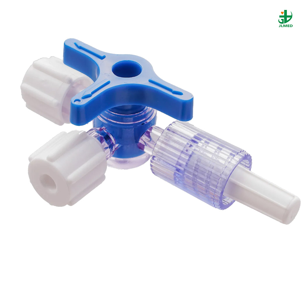 Disposable Medical Three Way Stopcock with Male Lock Adapter and Tube High Flow ressure Stopcock
