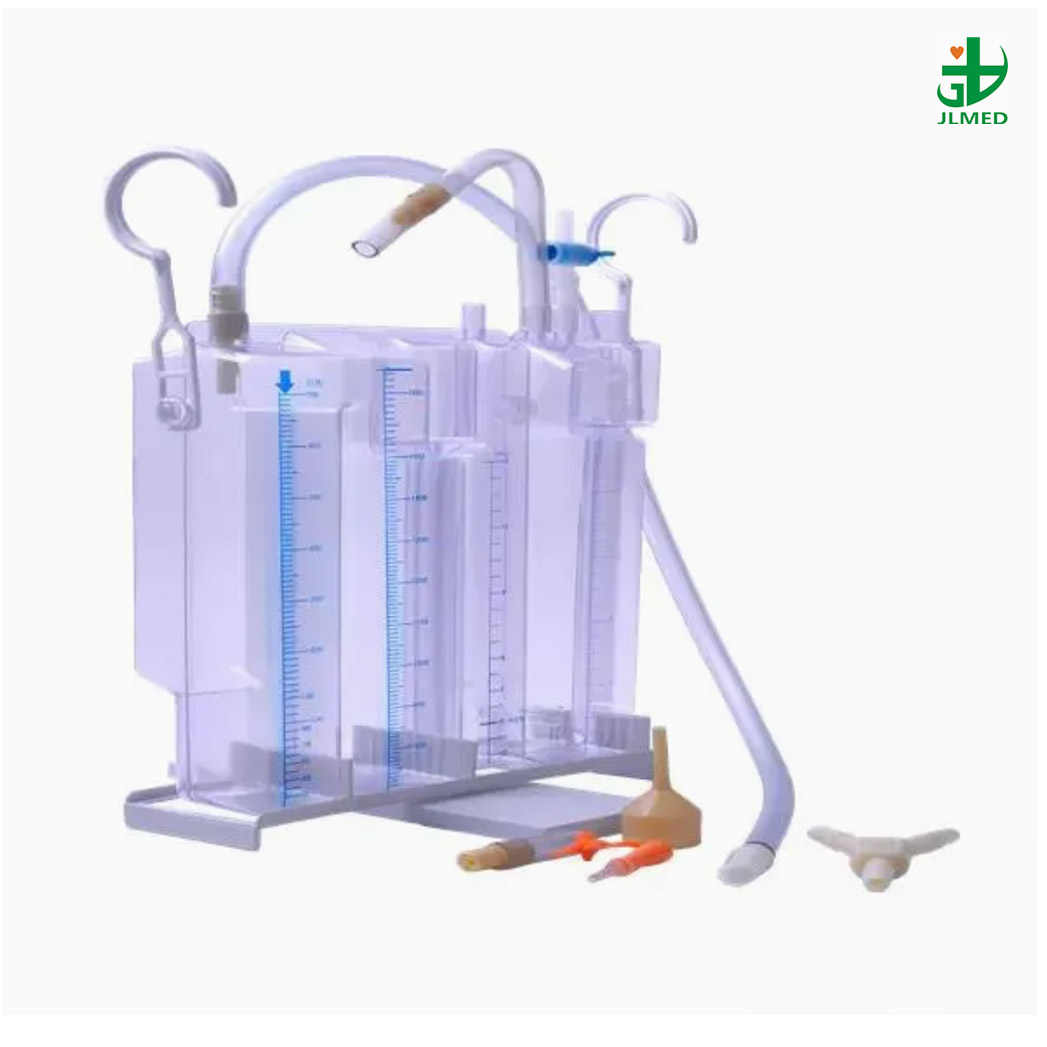 High Quality Medical Single Double Chambere PVC Disposable Thoracic Chest Drainage Bottle
