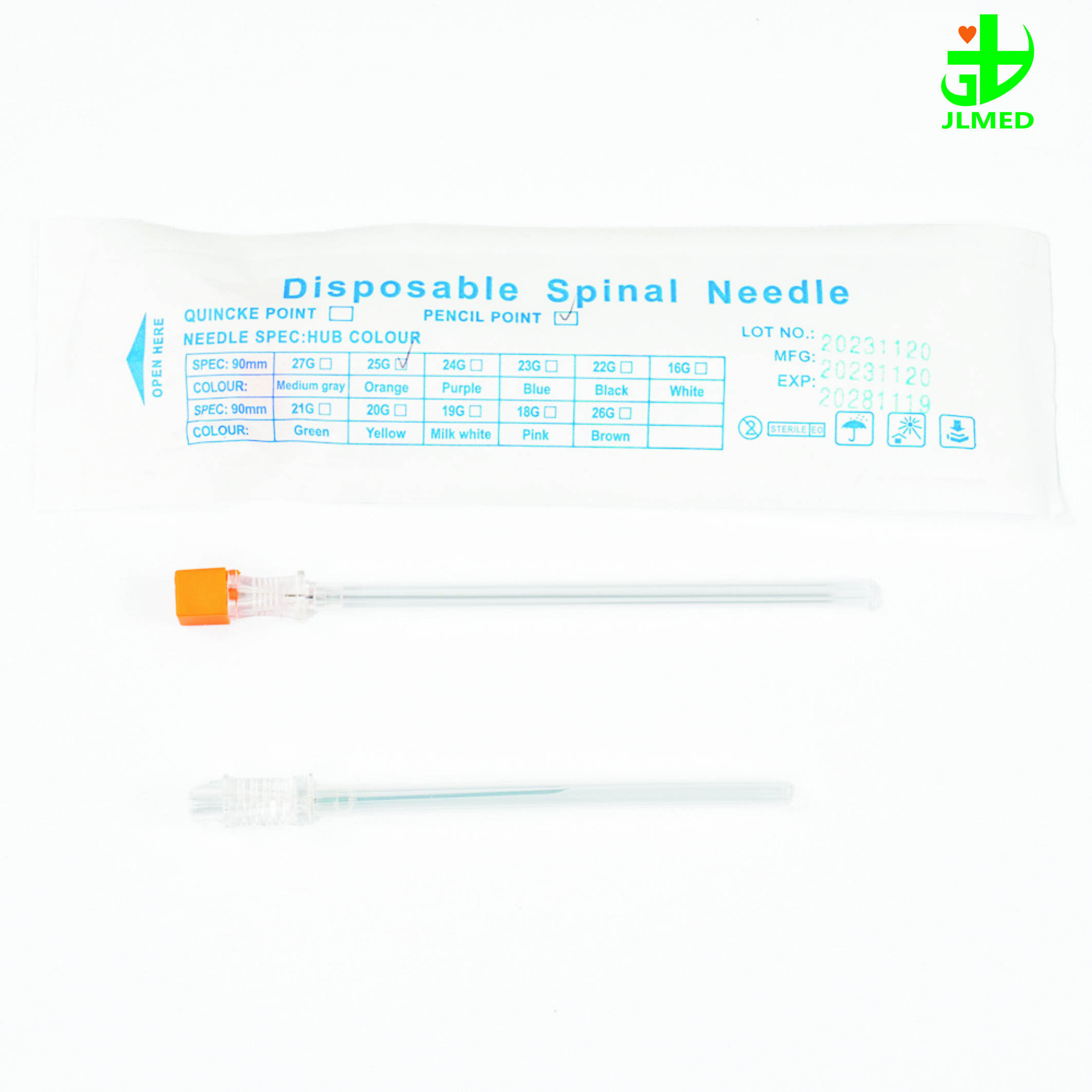 Disposable Anesthesia Spinal Needle 16g-27g Quincke/Pencil Point/Introducer