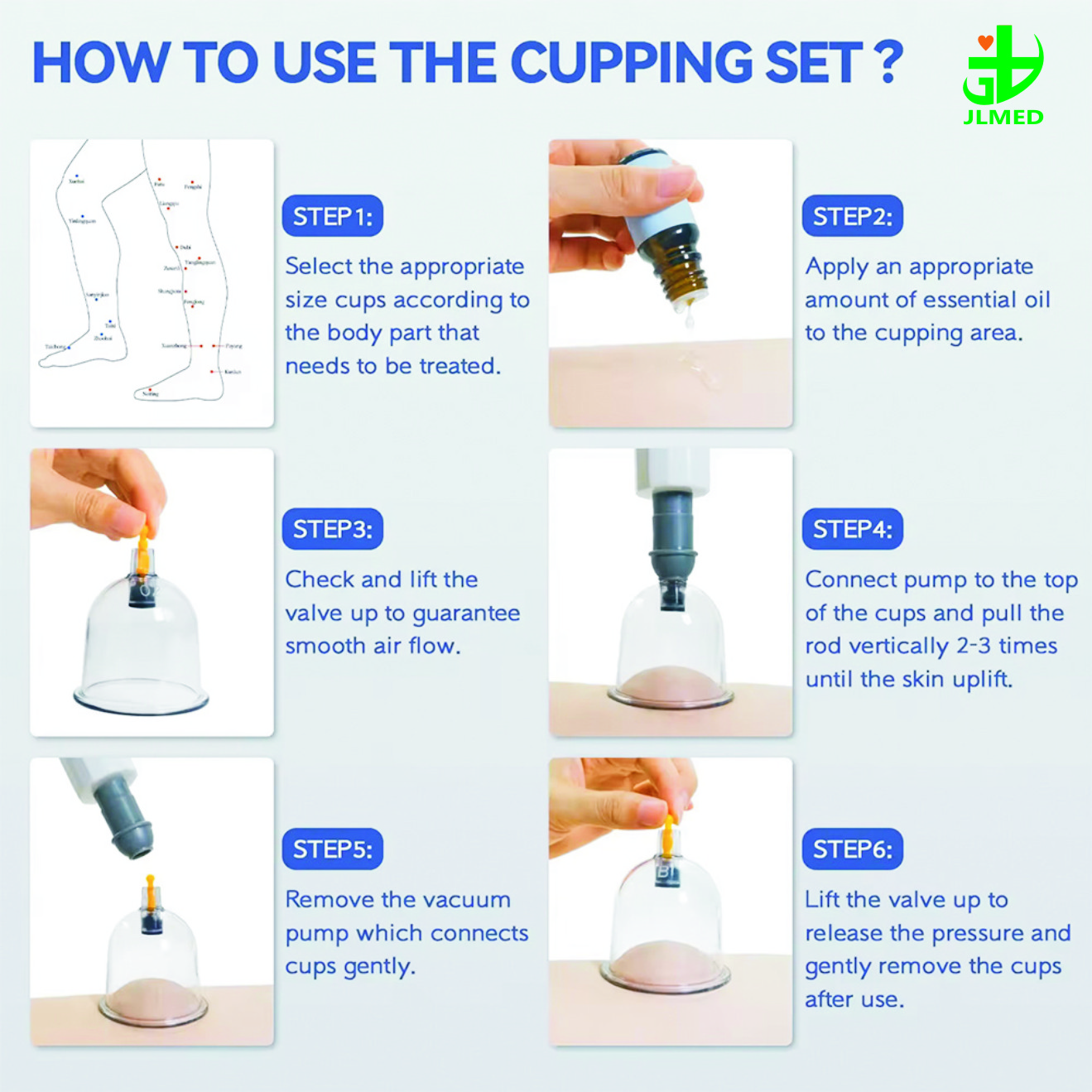 Plastic Vacuum Cupping Therapy Massage Cups Jars Cup Device