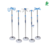Hospital And Clinic Medical Adjustable Mobile IV Pole Drip Stand 4 Hook Infusion Stand with Haft And Tray