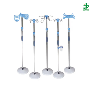 Hospital And Clinic Medical Adjustable Mobile IV Pole Drip Stand 4 Hook Infusion Stand with Haft And Tray