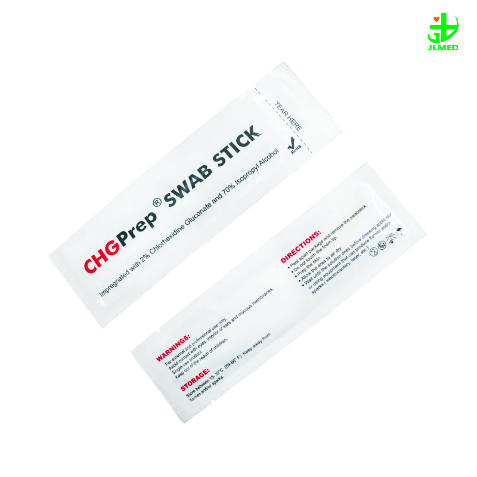 Disposable Chgprep Swab Stick Impregnated Cotton Swab