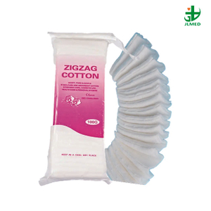 Pre-Cut or Not Cut High Quality Disposable Medical Surgical 100% Cotton Zig Zag Cotton