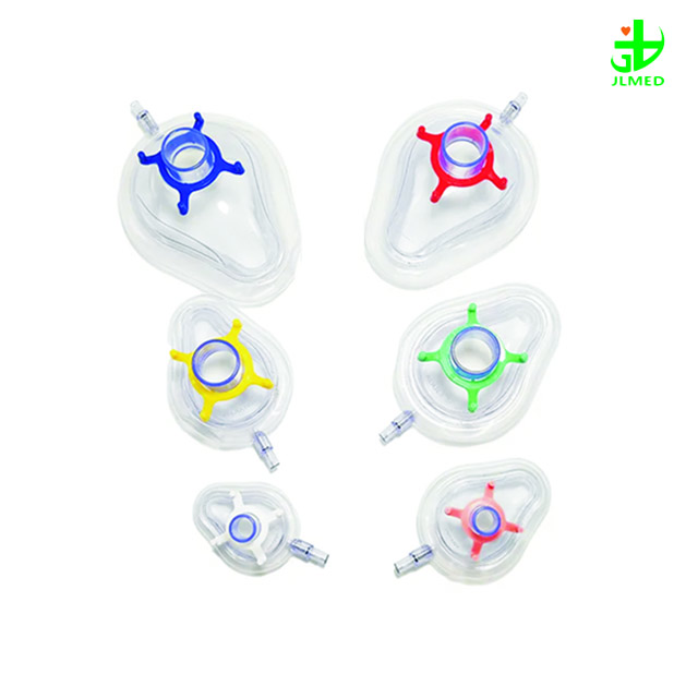 Disposable Medical Standard PVC Anesthesia Mask with Colorful Factory
