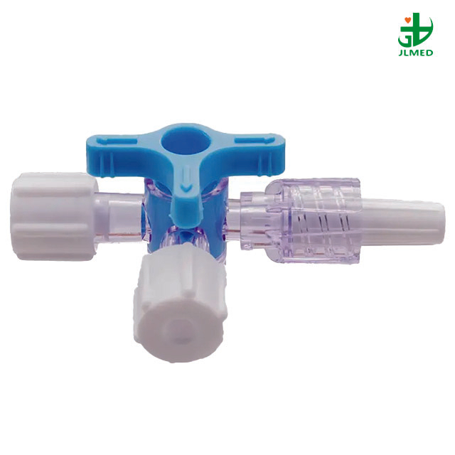 Disposable Medical Three Way Stopcock with Male Lock Adapter and Tube High Flow ressure Stopcock