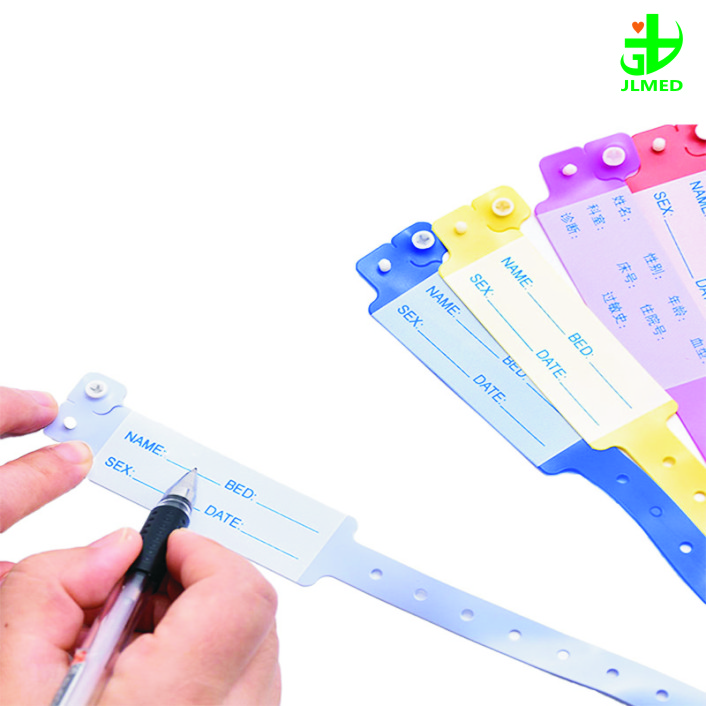 Medical Products Waterproof PVC Patient Disposable Write on ID Bracelets Medical Wristband Identification for Adults and Newborns