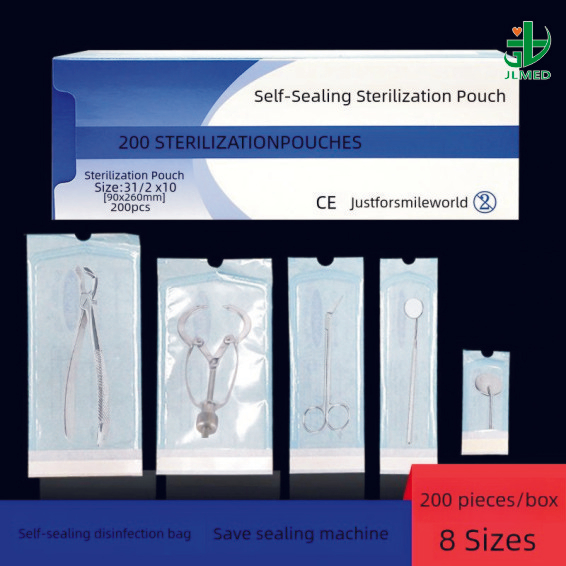 Sterilization Pouch Transparent Packing Medical Use Disposable Self Heat Sealing Pouch