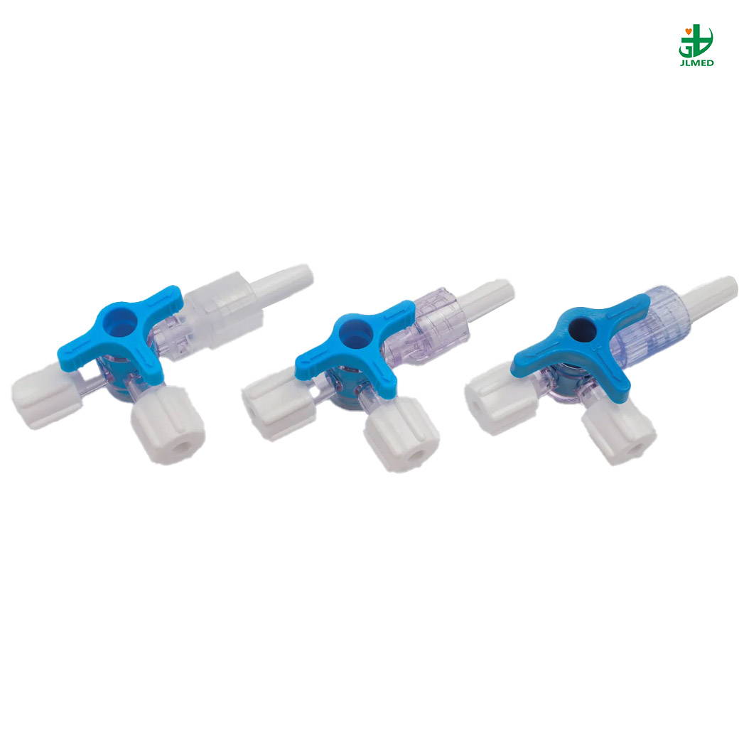 Disposable Medical Three Way Stopcock with Male Lock Adapter and Tube High Flow ressure Stopcock