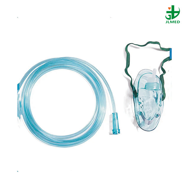 Hospital Disposable Medical Oxygen Mask with Tubing PVC Non-retreathing Mask with Reservior Bag