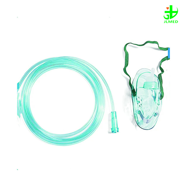 Hospital Disposable Medical Oxygen Mask with Tubing PVC Non-retreathing Mask with Reservior Bag