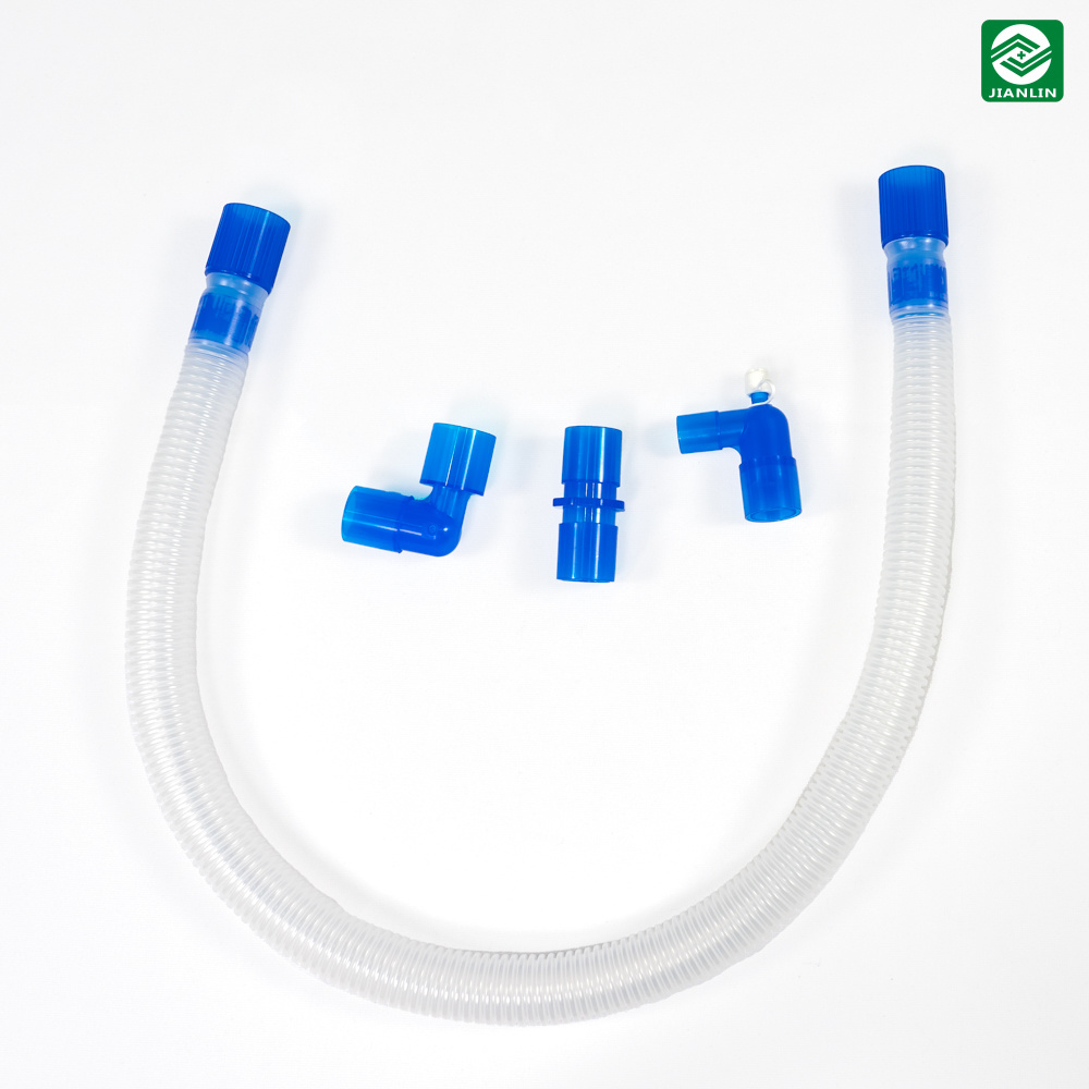 Disposable Medical Anesthesia Breathing Circuit Corrugate with Exhalation Valve and Line CE ISO