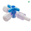 Disposable Medical Three Way Stopcock with Male Lock Adapter and Tube High Flow ressure Stopcock