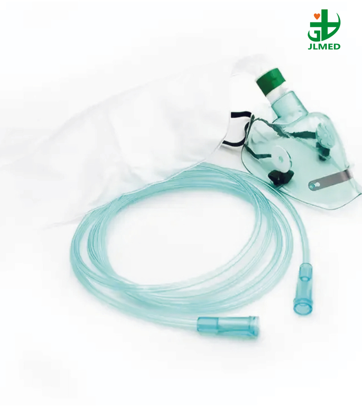 Hospital Disposable Medical Oxygen Mask with Tubing PVC Non-retreathing Mask with Reservior Bag