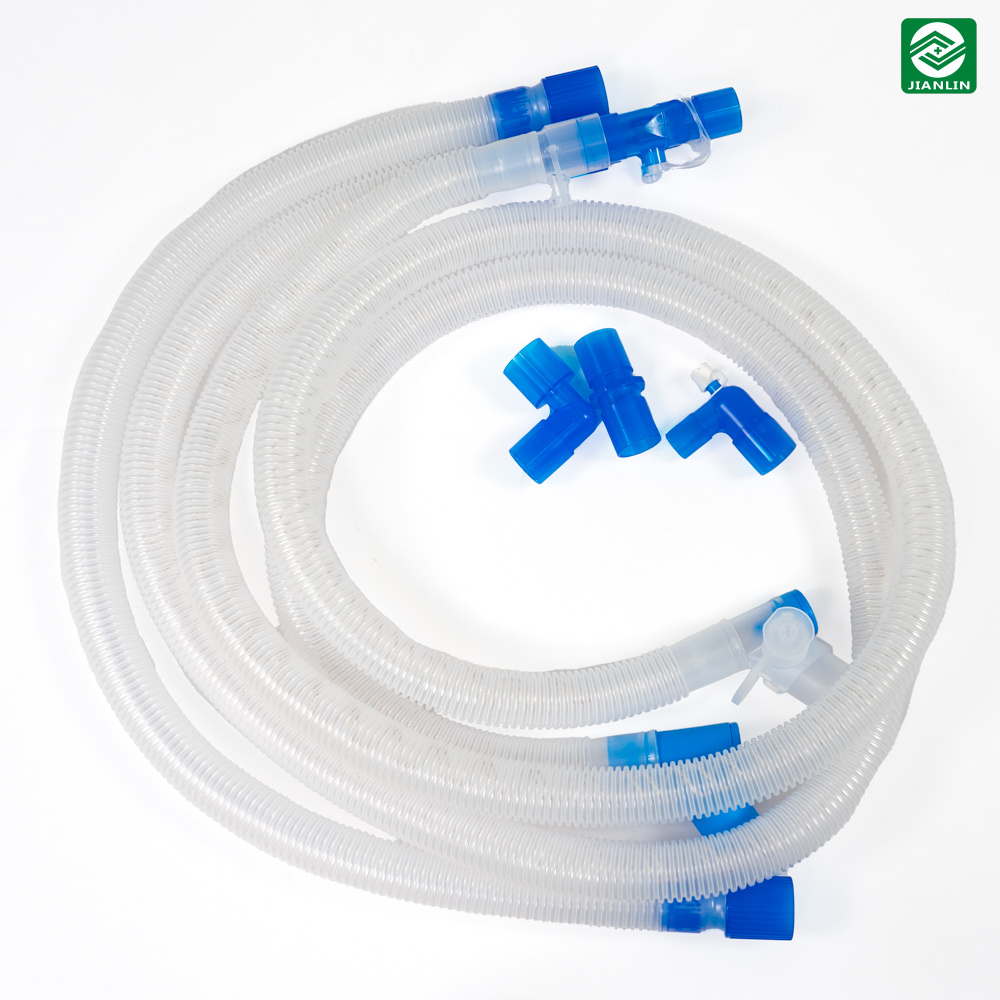 Disposable Medical Anesthesia Breathing Circuit Corrugate with Exhalation Valve and Line CE ISO