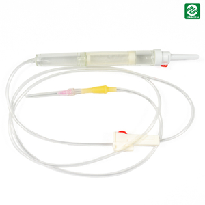 Double Drip Chamber Blood Transfusion Set with Two Spike