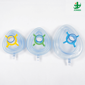 Disposable Medical Standard PVC Anesthesia Mask with Colorful Factory