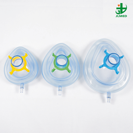 Disposable Medical Standard PVC Anesthesia Mask with Colorful Factory
