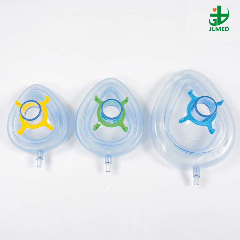 Disposable Medical Standard PVC Anesthesia Mask with Colorful Factory