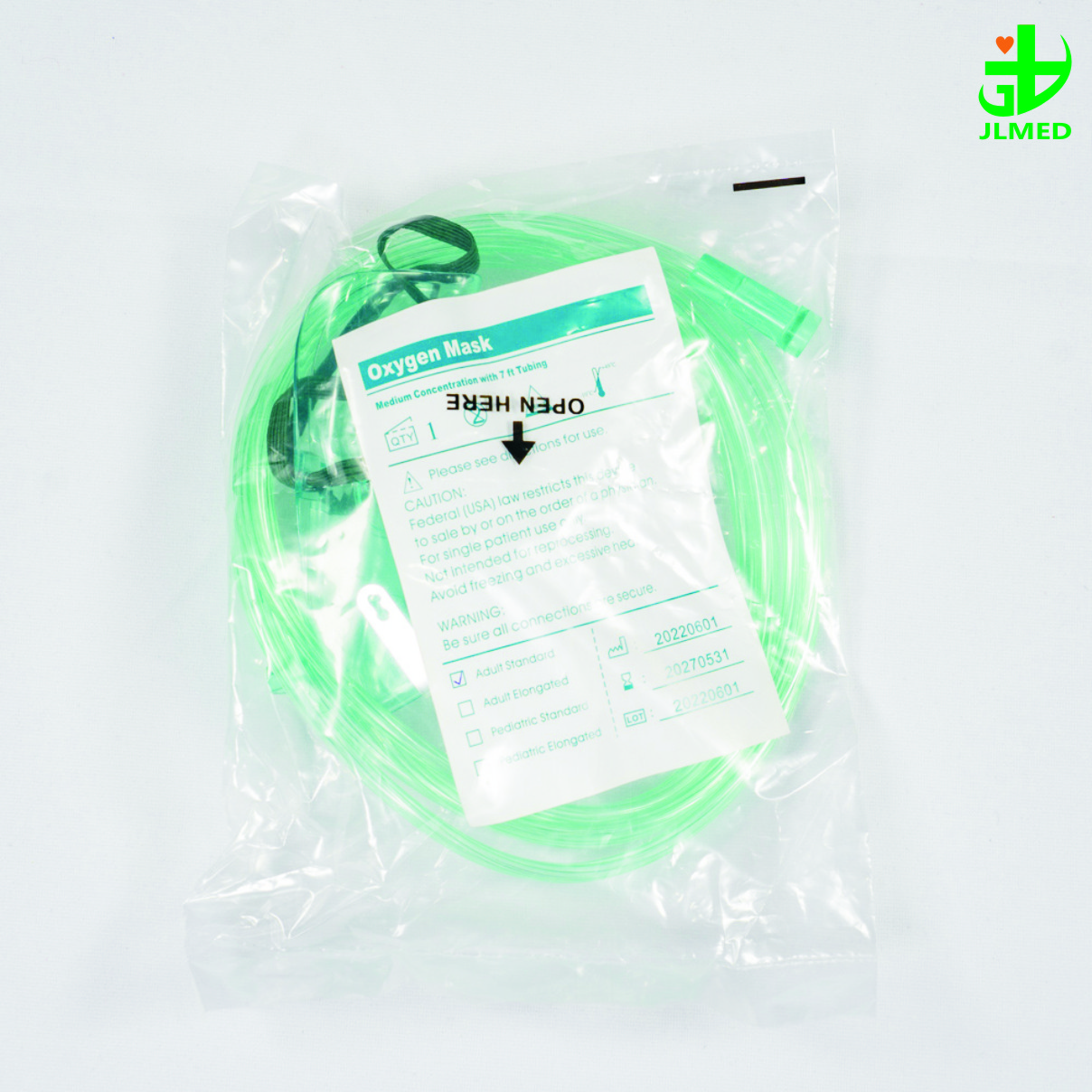 Hospital Disposable Medical Oxygen Mask with Tubing PVC