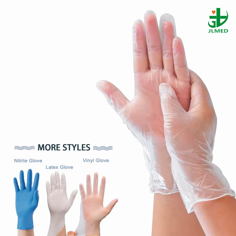 Disposable Transparent Medical Vinyl Gloves, Powder/Powder Free Examination Gloves