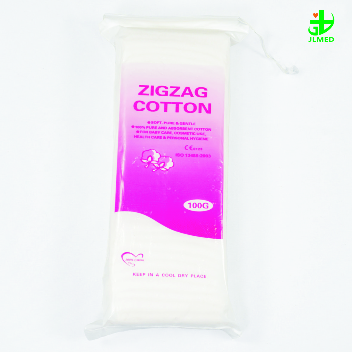 Pre-Cut or Not Cut High Quality Disposable Medical Surgical 100% Cotton Zig Zag Cotton