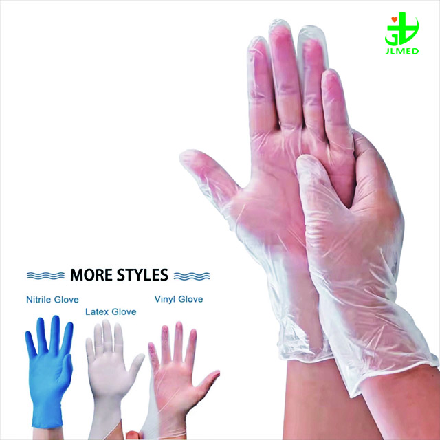 Disposable Transparent Medical Vinyl Gloves, Powder/Powder Free Examination Gloves