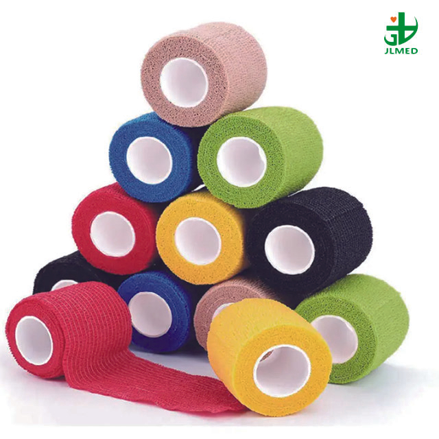Customized Non Woven Colored Sports Elastic Self-Adhesive Cohesive Bandage