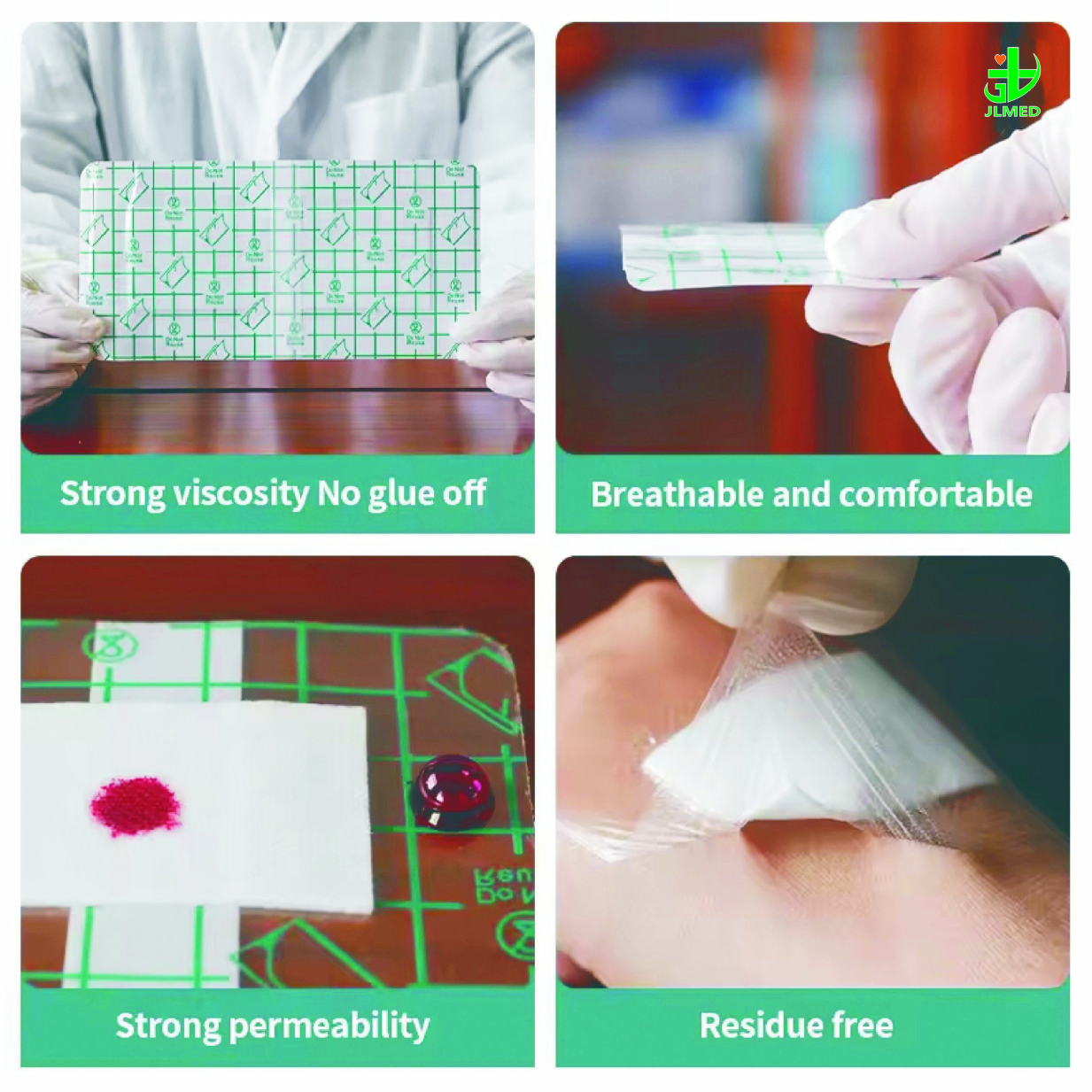 Disposable Wound Dressing Nonwoven Sterile PU Wound Dressing