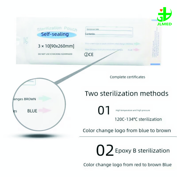 Sterilization Pouch Transparent Packing Medical Use Disposable Self Heat Sealing Pouch