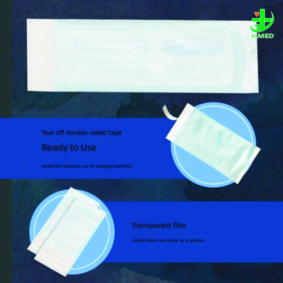 Sterilization Pouch Transparent Packing Medical Use Disposable Self Heat Sealing Pouch