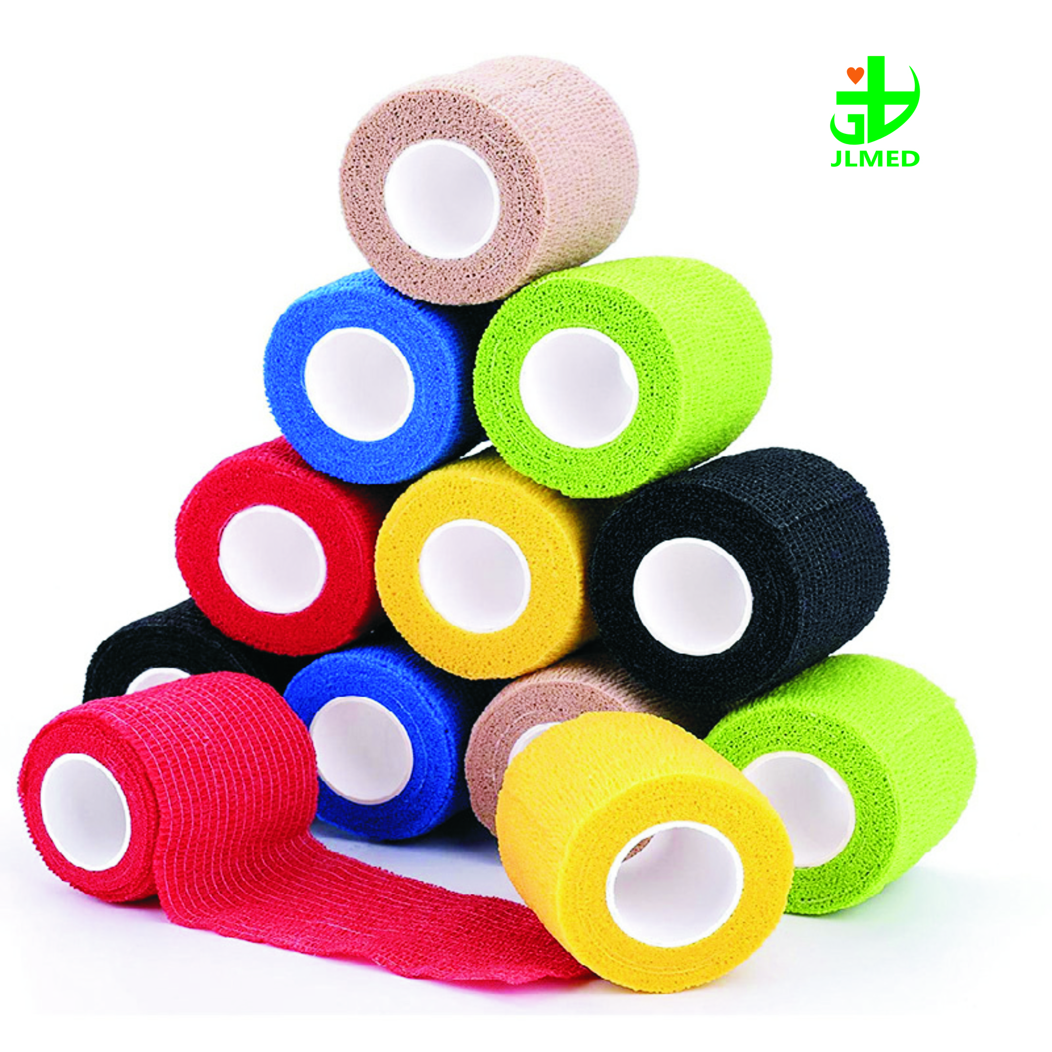 Customized Non Woven Colored Sports Elastic Self-Adhesive Cohesive Bandage