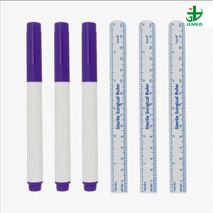  Medical Professional Sterile/Nonsterile Surgical Black/ Purple/ Blue Single Tip/ Dual Tips Tattoo Skin Marker Pen with Ruler