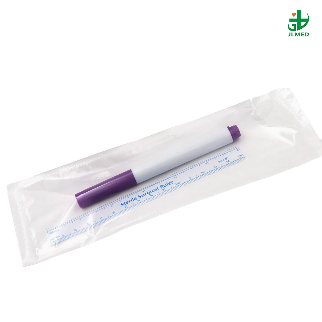  Medical Professional Sterile/Nonsterile Surgical Black/ Purple/ Blue Single Tip/ Dual Tips Tattoo Skin Marker Pen with Ruler