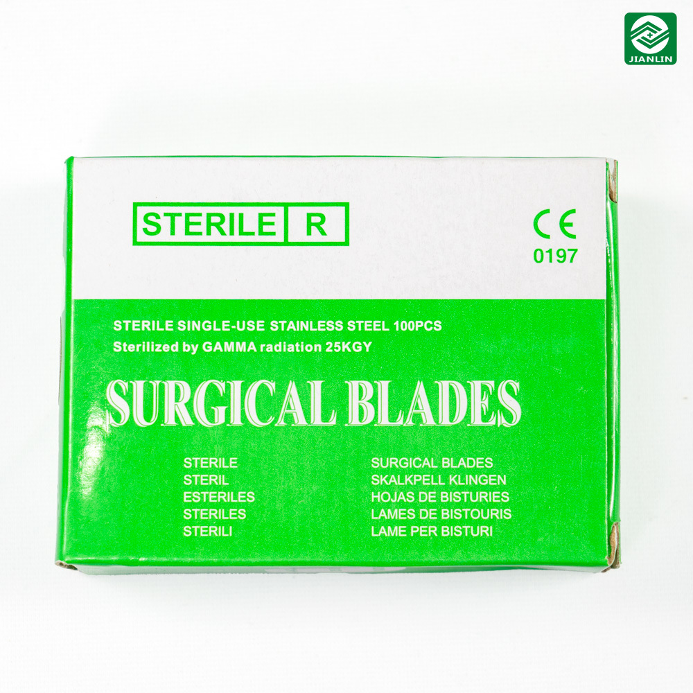 Disposable Sterile Carbon Steel Stainless Steel Safety Surgical Scalpel Blade for Hospital